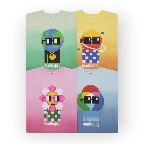 Large Madhappy x Nouns Crewneck Sweatshirt Blue GraphicPrint MadeInUSA - Picture 11 of 12